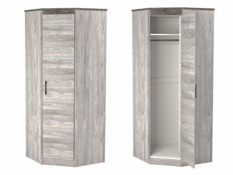 Шкаф угловой 2300 Денвер Риббек серый