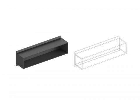 Полка настенная Вита №1 тёмно серый лофт