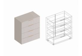 Комод Тефия с 4 ящиками