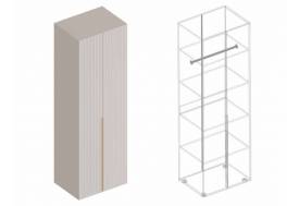 Шкаф Тефия 2-створки с полками