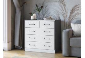 Комод Риберо графит серый/белый снег