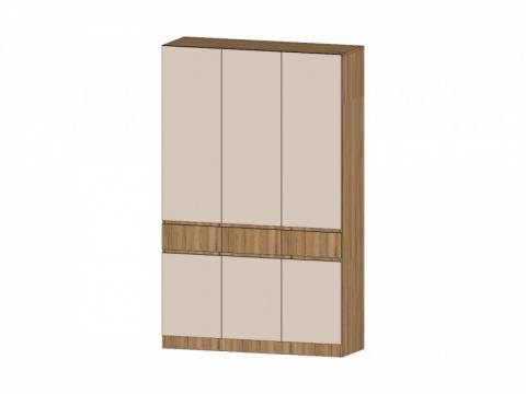 Шкаф 3-х створчатый Ленора Дуб вотан/Кашемир