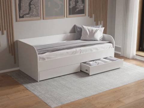 Кровать-софа с ортопедическим основанием КС09 белый