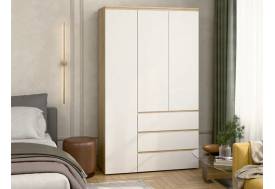 Шкаф 3-хстворчатый с 3-мя ящиками Прайм сонома/белый