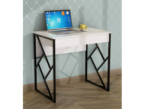 Стол письменный Ромео белый/черный матовый