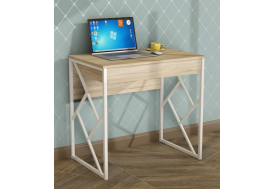 Стол письменный Ромео Дуб онома/белый глянец