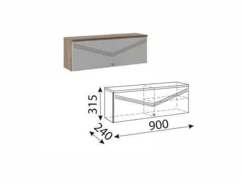 Шкаф навесной малый Лимба М10