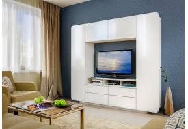 Стенка Румба Белый глянец