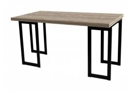 Стол Трансформер металлический дуб дымчатый-черный